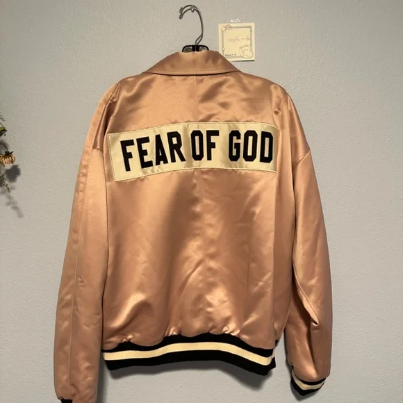 Fear Of God Satin Baseball Coach Jacket